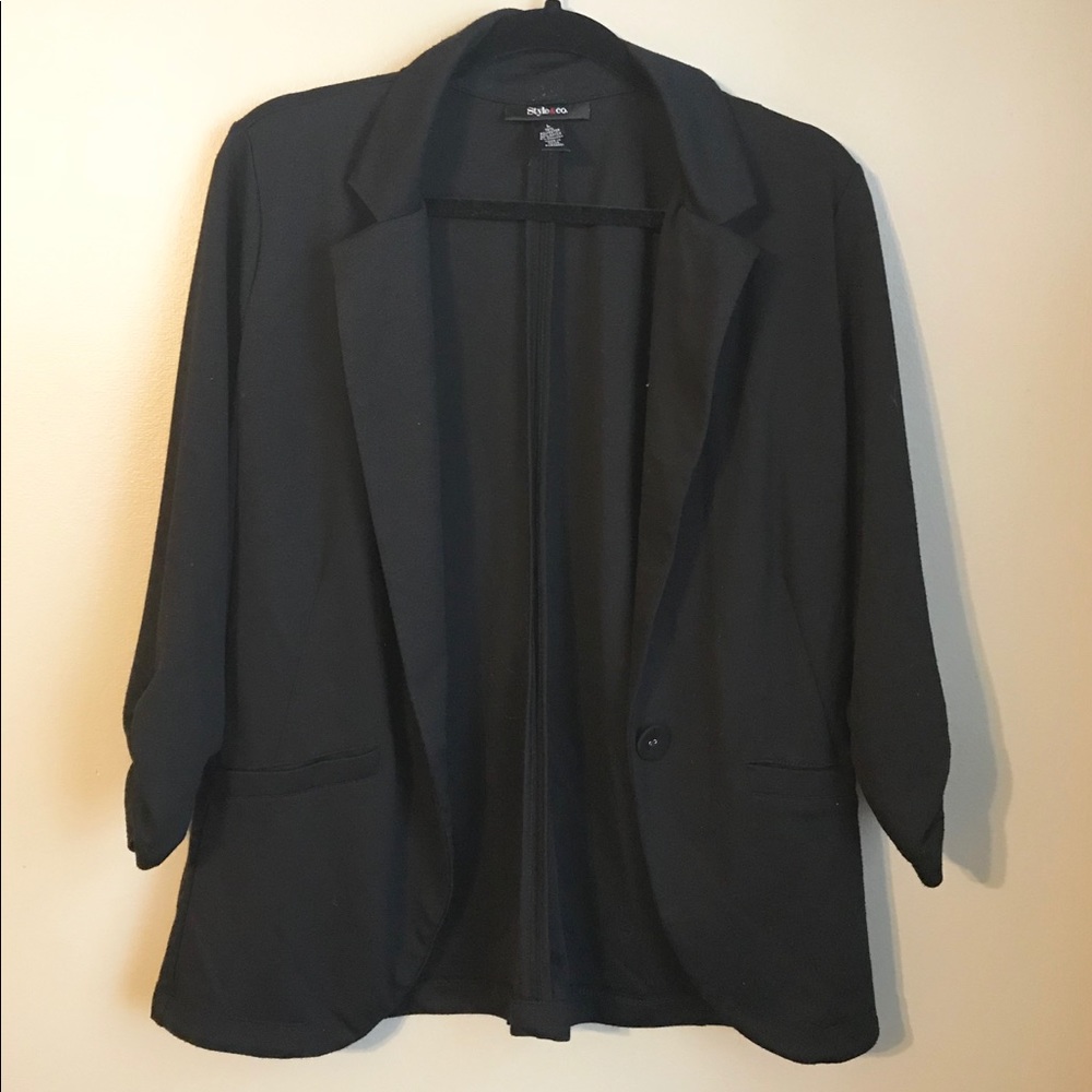 women’s 1 button 3/4 sleeve blazer 💁🏼‍♀️